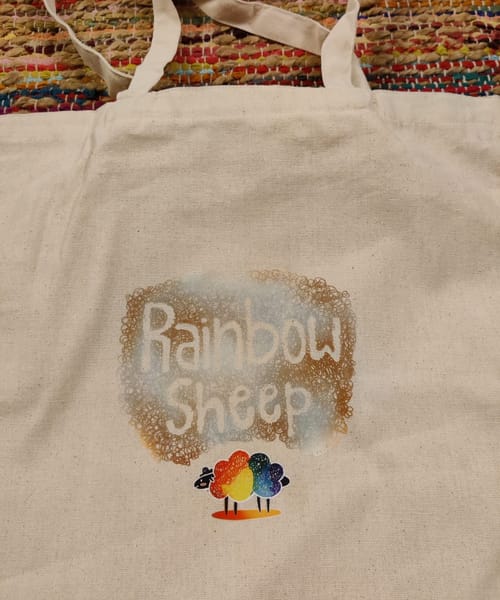 Rainbow Sheep Tote Bag